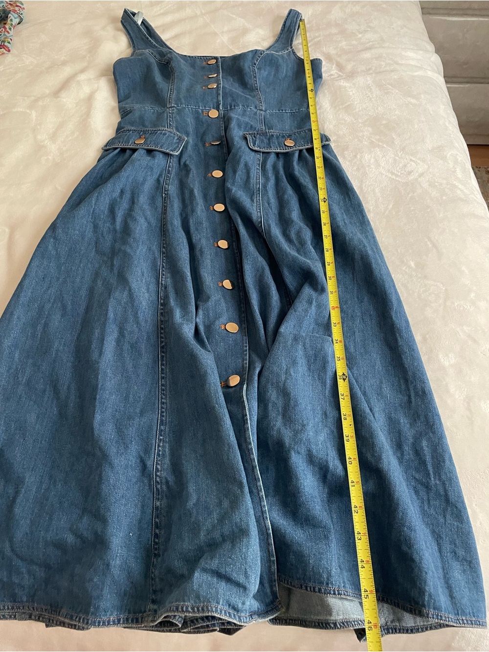 Denim Button-Front Midi Dress - Picture 7 of 7